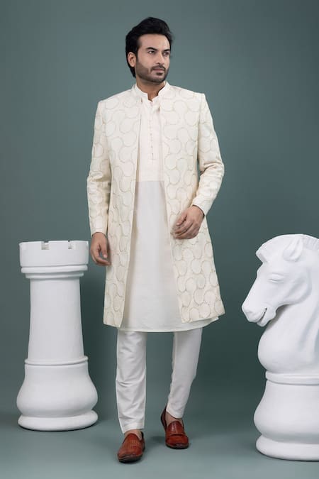 Priyanka Haralalka Embroidered Sherwani, Kurta & Pyjama Set 