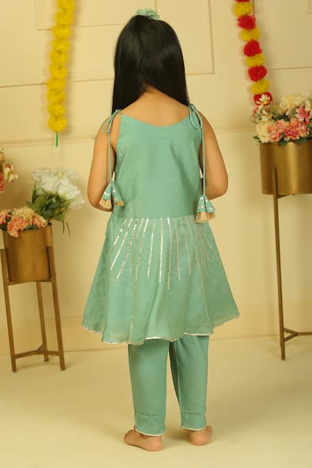 Pankhuri By Priyanka Gota Work Kurta & Tulip Pant Set 