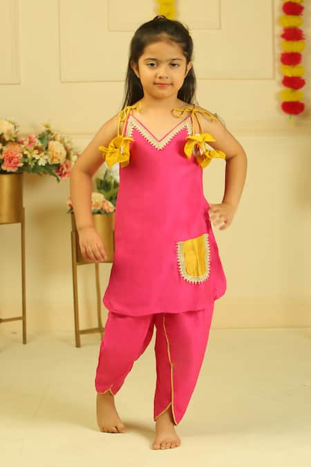 Pankhuri By Priyanka Halter Kurta & Tulip Pant Set 