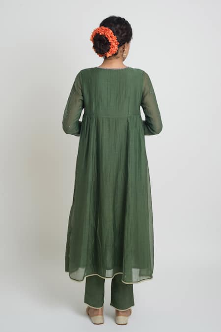 Sinjhar Chanderi Embroidered Kurta, Pant & Dupatta Set 