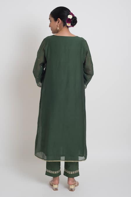 Sinjhar Chanderi Embroidered Kurta, Pant & Dupatta Set 