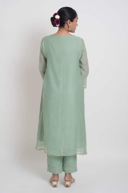 Sinjhar Chanderi Embroidered Kurta, Pant & Dupatta Set 