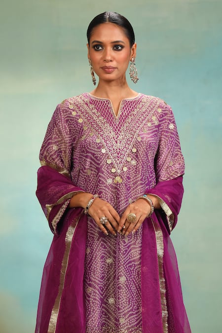 Swati Wadhwani Couture Dori Work & Coin Detailing Kurta Set 