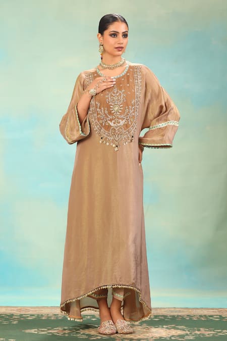 Swati Wadhwani Couture Tissue Chanderi Dabka & Zari Kurta Set 