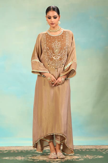 Swati Wadhwani Couture Tissue Chanderi Dabka & Zari Kurta Set 