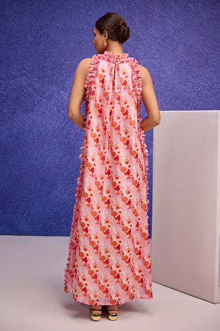 Tara And I Aquarelle Print Maxi Dress 