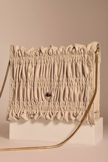 Buy_Tara And I_Cream Creme Drift Sling Bag _Online_at_Aza_Fashions