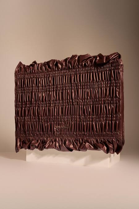 Buy_Tara And I_Brown Mocha Drift Oversized Wristlet _Online_at_Aza_Fashions