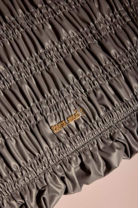 Shop_Tara And I_Gray Grey Drift Oversized Wristlet _Online_at_Aza_Fashions