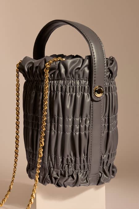 Tara And I Grey Drift Bucket Bag 