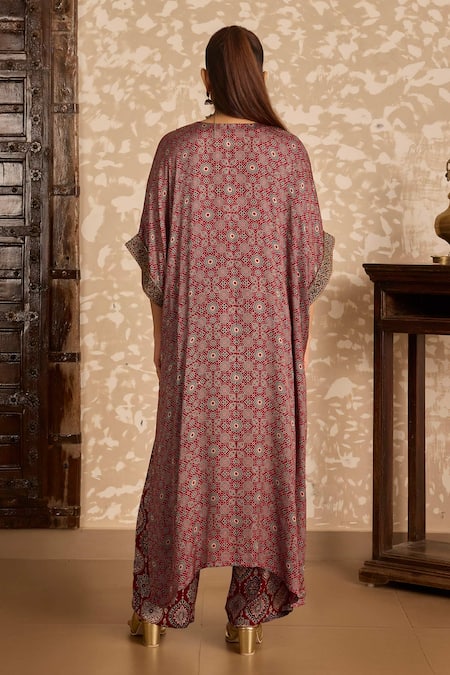 Akashi Clothing Ajrakh Print Kaftan & Pant Set 
