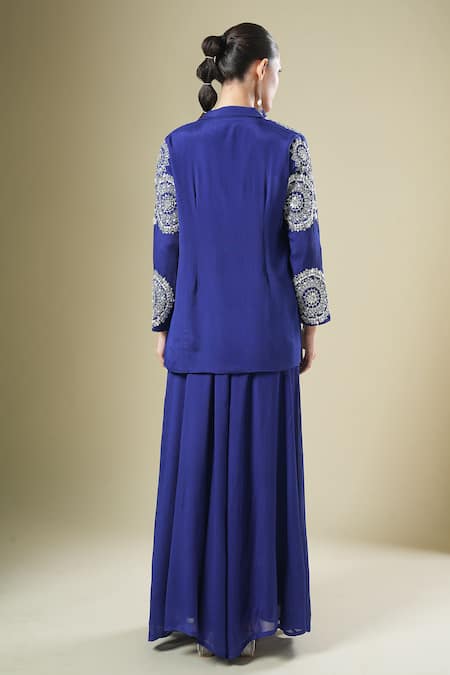 Samyukta Singhania Embroidered Jacket Palazzo Set