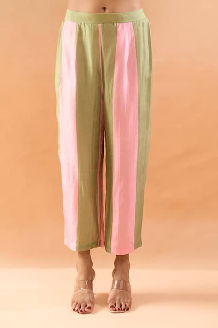 Shop_Archana Shah_Green Embroidery, Sequins Round Neck Kurta With Pant _Online_at_Aza_Fashions