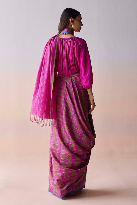 Surmaye Heartglow Jamdani Saree 