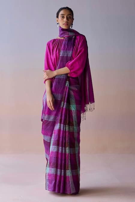 Surmaye Aurora Checkered Saree 