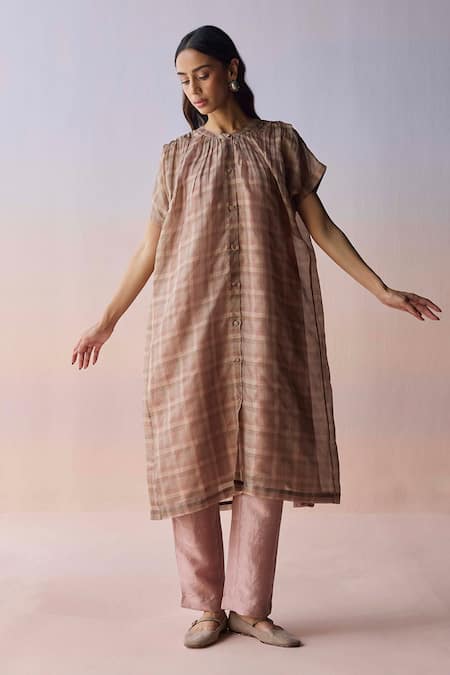 Surmaye Rooted Brown Kurta Set 