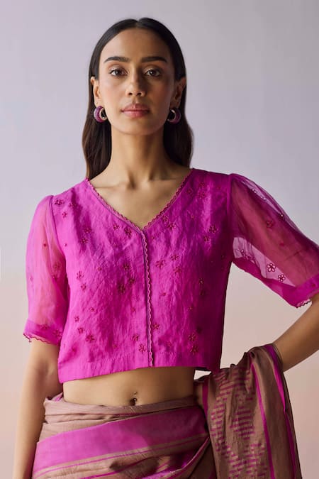 Surmaye StarBloom Bright Pink Blouse 