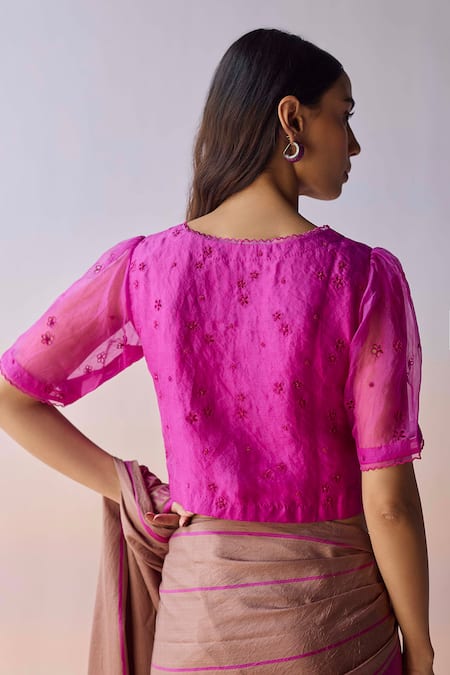 Surmaye StarBloom Bright Pink Blouse 