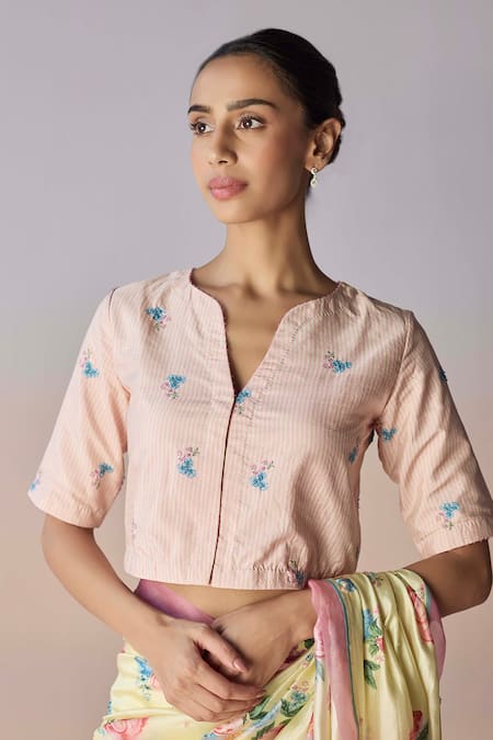 Surmaye Soul Flower Pink Blouse 