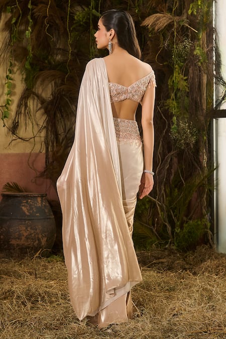 Shashank Arya Ombré Pre-Draped Saree With Blouse 