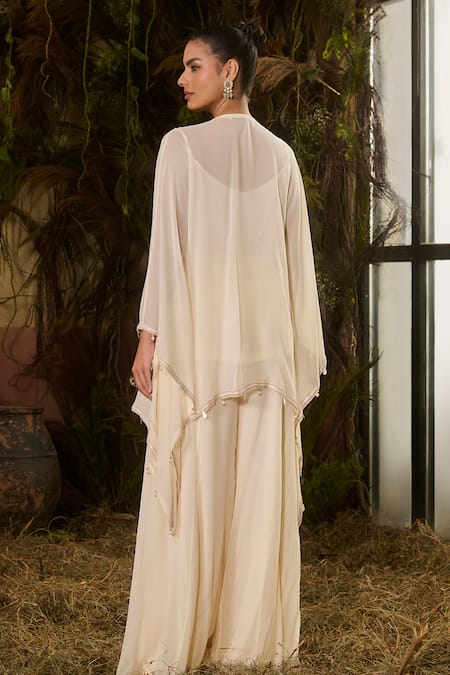 Shashank Arya Embroidered Kaftan Kurta & Sharara Set 