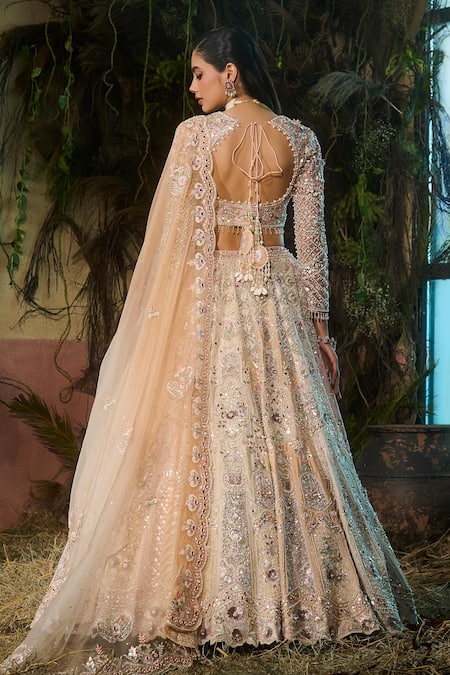 Shashank Arya Bridal Embroidered Kali Lehenga Set 