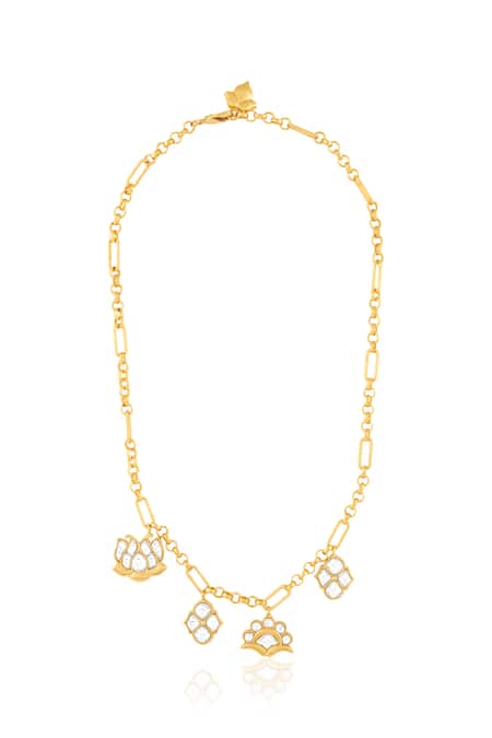 Mnsh Noor Polki Charm Necklace 