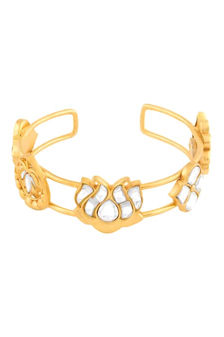 Mnsh Noor Kamal Polki Cuff Bracelet 