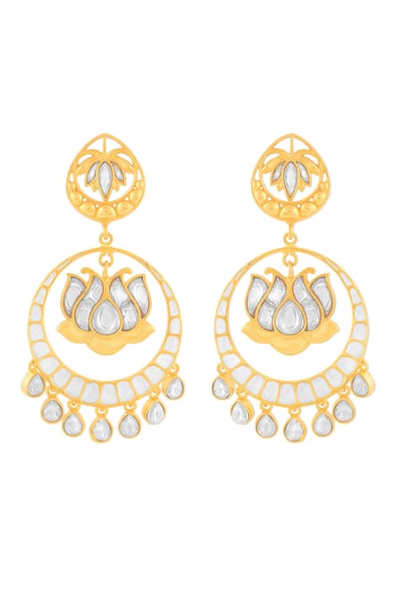 Mnsh Kamal Polki Earrings 