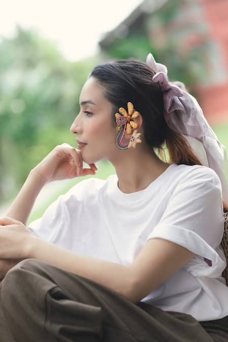 Krutiarts Kajol Embroidered Earrings 