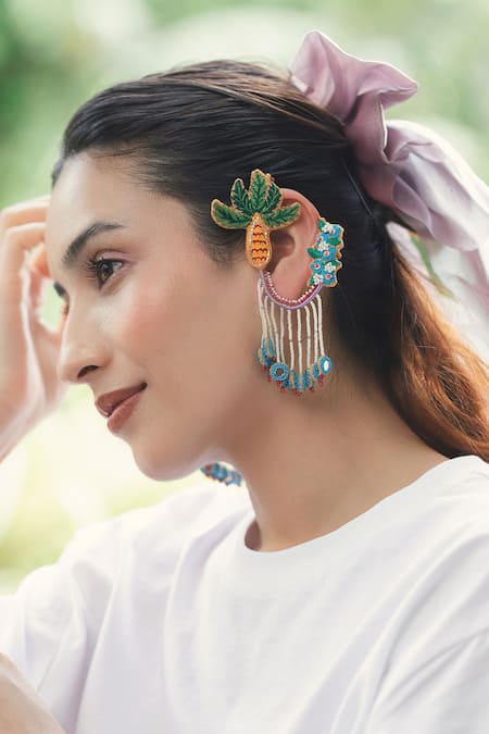 Krutiarts Shilpa Embroidered Earrings 