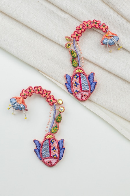 Krutiarts Madhuri Embroidered Earrings 