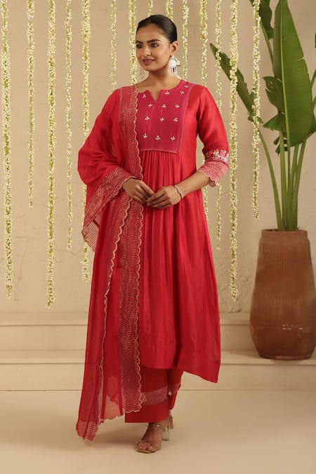 Gulabik Jaipur Gota Patti Work Kurta Set 