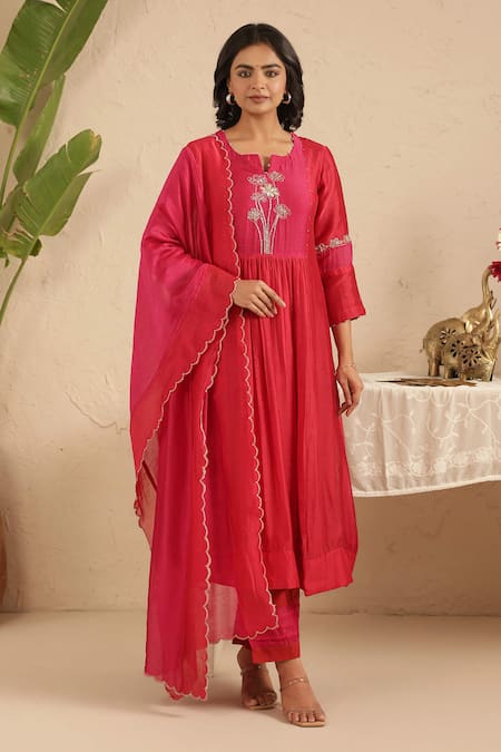 Gulabik Jaipur Cutdana Embroidered Kurta Set 
