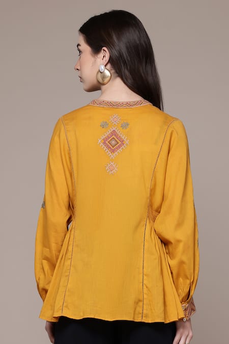 Ritu Kumar Dari Embroidered A-Line Full Sleeves Tunic 