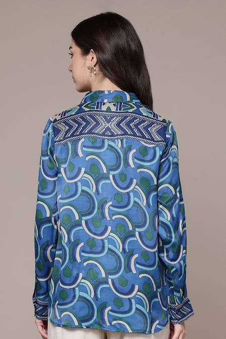 Ritu Kumar Geometric Print Full Sleeve Shirt 