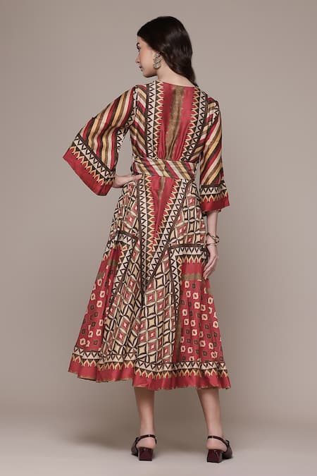 Ritu Kumar Geo Tribe Geometric Print Fit & Flare Dress 