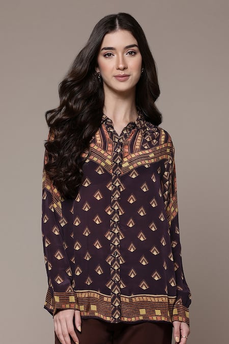 Ritu Kumar Geometric Print Full Sleeve Shirt 