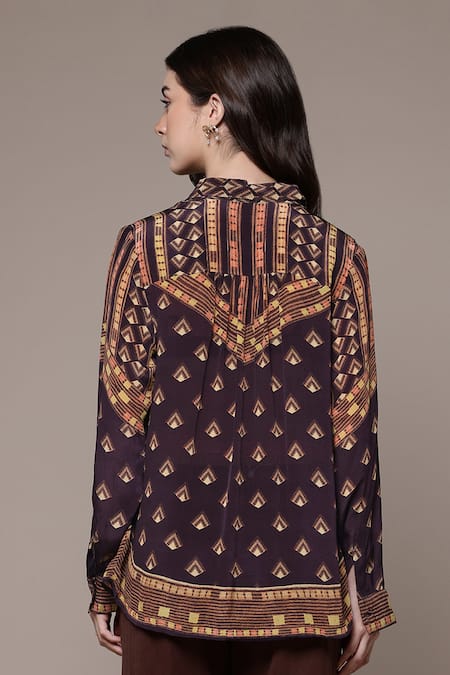Ritu Kumar Geometric Print Full Sleeve Shirt 