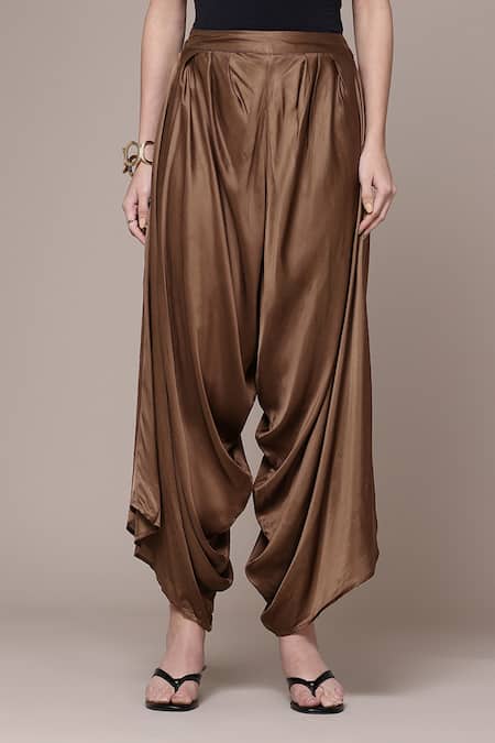 Ritu Kumar Solid Draped Palazzo Pant 