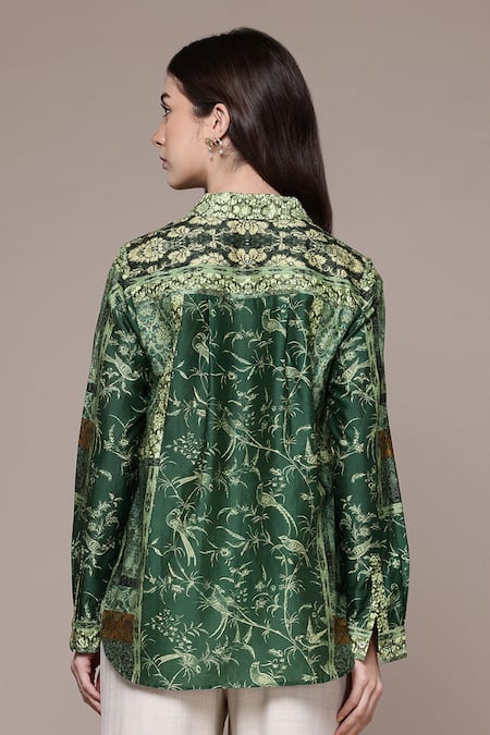 Ritu Kumar Rajas Abstract Print Full Sleeves Shirt 