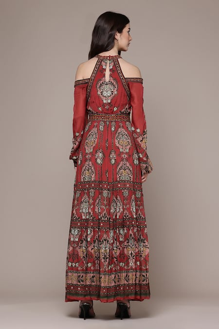 Ritu Kumar Tapti Botanic Print Fit & Flare Full Sleeve Dress 