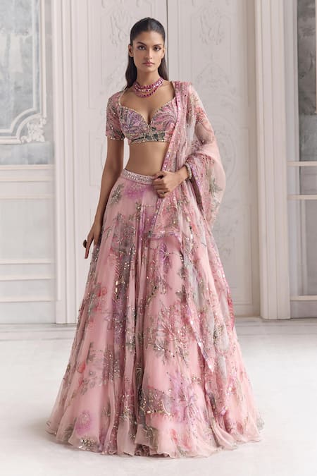 Mahima Mahajan Sara Floral Print & Embroidered Lehenga Set 