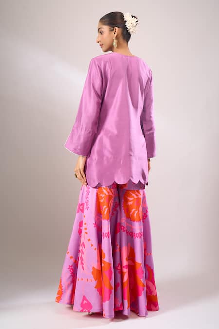 Archana Shah Embroidered Kurta Sharara Set