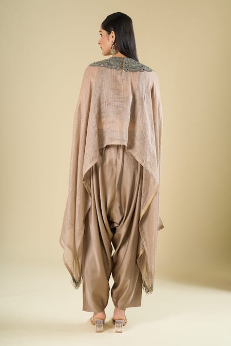 Prisho Embroidered Kaftan With Dhoti Pant 