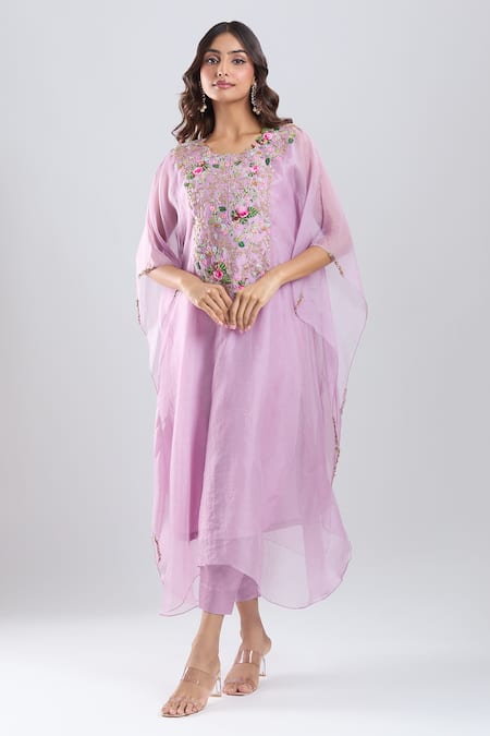 Prisho Embroidered Kaftan With Pant 