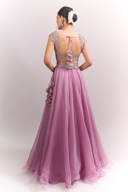 Anushree Reddy Chamak Pico Embroidered Blouse Skirt Set 