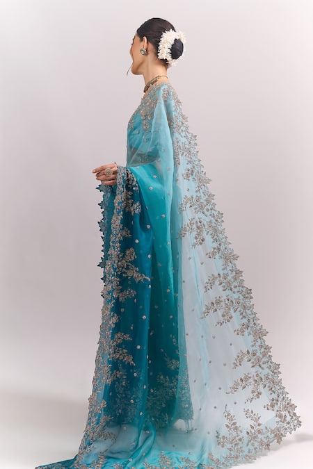 Anushree Reddy Ombre Bhavani Saree With Unstitched Blouse Piece 