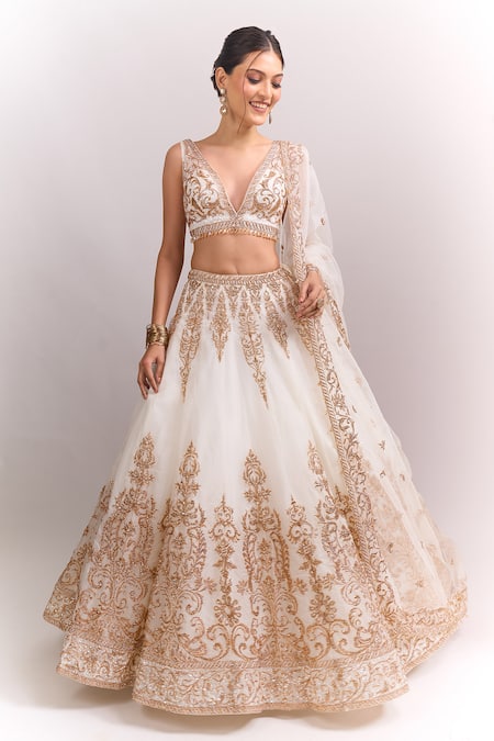 Seema Gujral Aari Embroidered Lehenga Set 