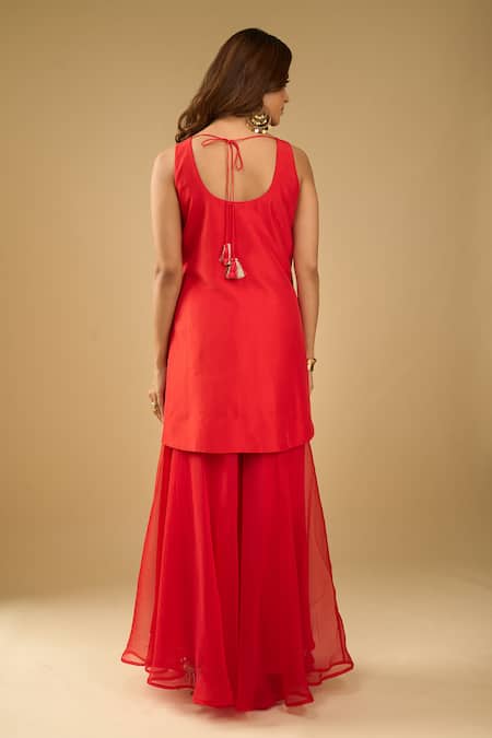 Archana Shah Embroidered Kurta Sharara Set